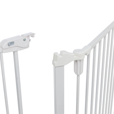 Trixie Hundezaun Zaun Metall 5-Teilig Mit Tür Weiss 62,5-300X76,5 Cm