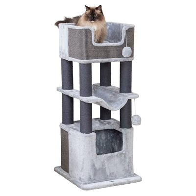 Trixie Kratzbaum Lucano Xxl Hellgrau/Dunkelgrau 58X48X110 Cm